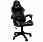 Геймерське крісло Infini Five чорно-сіре-Елегантний дизайн та максимальний комфорт