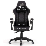 Геймерське крісло Infini Five чорно-біле -Стильний дизайн та неймовірний комфорт - Зображення 2