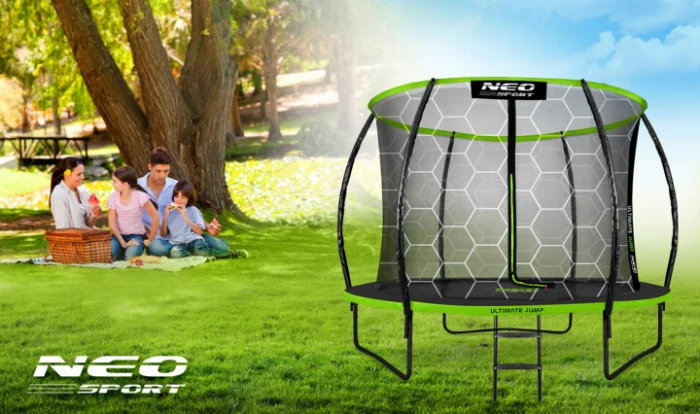 Батут Neo-Sport Premium 312 см із внутрішньою сіткою + драбинка (NS-10C221) - Зображення 2
