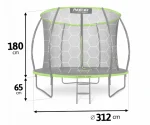 Батут Neo-Sport Premium 312 см із внутрішньою сіткою + драбинка (NS-10C221) - Зображення 4