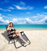 Розкладний лежак 2в1 eHokery ORION сірий-Комфорт та стиль для відпочинку на пляжі та в саду - Зображення 4