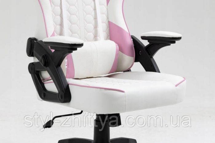 4400474057_w640_h640_4400474057 Геймерське крісло KRAKEN Feyton біло-рожеве- комфорт та елегантність для вас - Зображення 4