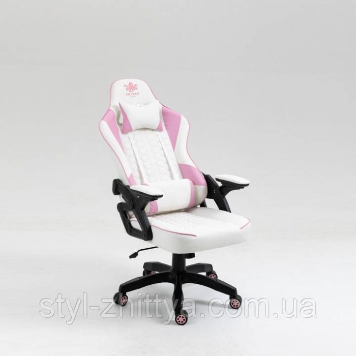 4400495214_w640_h640_4400495214 Геймерське крісло KRAKEN Feyton біло-рожеве- комфорт та елегантність для вас - Зображення 1