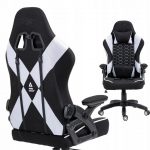 Геймерське крісло KRAKEN Feyton чорно-біле Для комфортної гри та стильного вигляду - Зображення 2
