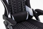 Геймерське крісло KRAKEN Feyton чорно-біле Для комфортної гри та стильного вигляду - Зображення 4