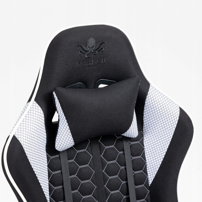 4411321002_w640_h640_4411321002 Геймерське крісло KRAKEN Feyton чорно-біле Для комфортної гри та стильного вигляду - Зображення 5