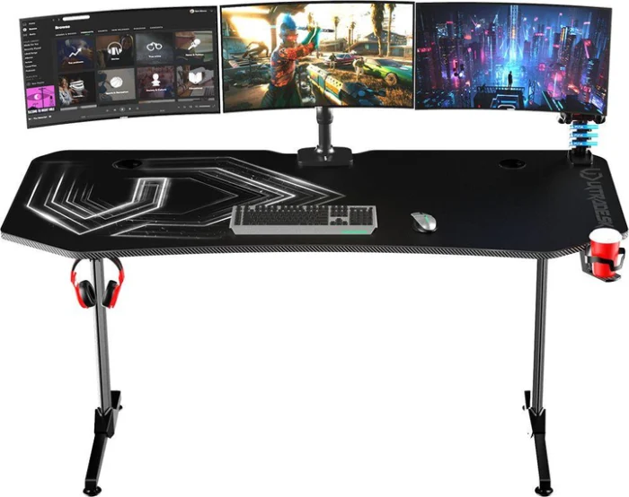 Ігровий комп'ютерний стіл ULTRADESK FRAG Xxl Black160 см x 75 -Просторий та стильний - Зображення 3