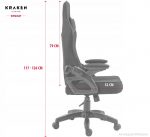 Геймерське крісло KRAKEN Feyton тканина чорно-червона .Преміум комфорт і стиль - Зображення 5