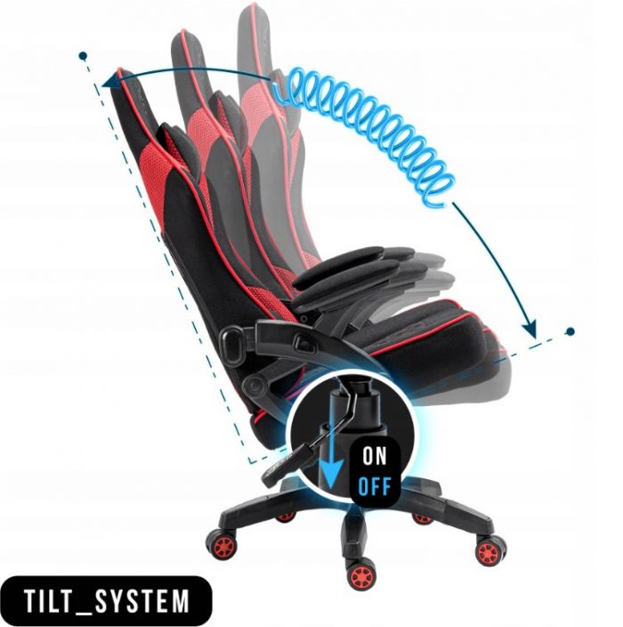 4695500285_w640_h640_kraken-feyton-gejmerskoe Геймерське крісло KRAKEN Feyton тканина чорно-червона .Преміум комфорт і стиль - Зображення 6