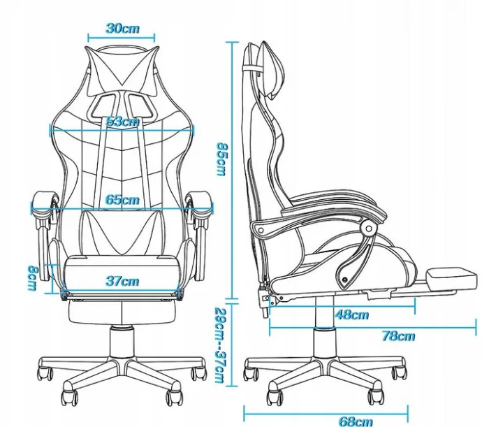 Геймерське крісло MatMay BLACK GAMING - Зображення 6