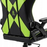 Геймерське крісло KRAKEN Feyton чорно-зелений-поєднання комфорту та динамічного дизайну - Зображення 3