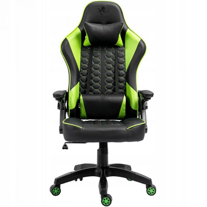 Геймерське крісло KRAKEN Feyton чорно-зелений-поєднання комфорту та динамічного дизайну - Зображення 8