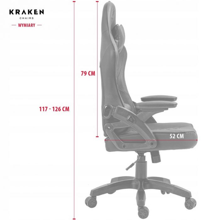 Геймерське крісло KRAKEN Feyton чорно-зелений-поєднання комфорту та динамічного дизайну - Зображення 10