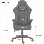 Геймерське крісло KRAKEN Feyton чорно-червоний-потужний стиль та комфорт - Зображення 2
