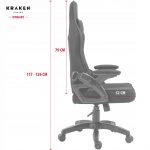 Геймерське крісло KRAKEN Feyton чорно-червоний-потужний стиль та комфорт - Зображення 3