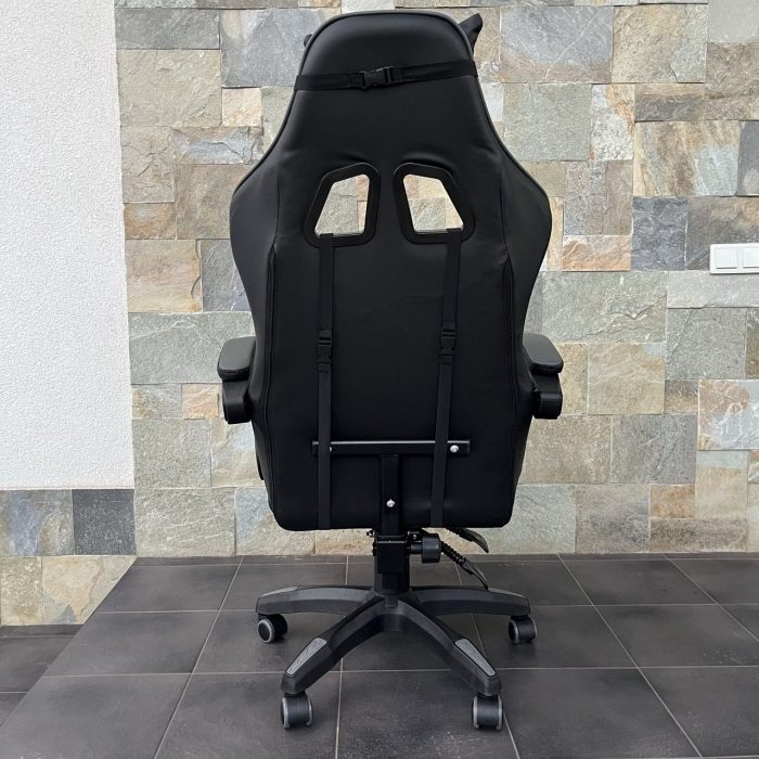Геймерське крісло TS-046A для Gamer Swivel ЧОРНО-СІРИЙ Преміум комфорт і стиль - Зображення 6