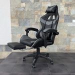Геймерське крісло TS-046A для Gamer Swivel ЧОРНО-СІРИЙ Преміум комфорт і стиль - Зображення 4