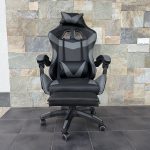 Геймерське крісло TS-046A для Gamer Swivel ЧОРНО-СІРИЙ Преміум комфорт і стиль - Зображення 3
