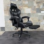 Геймерське крісло TS-046A для Gamer Swivel ЧОРНО-СІРИЙ Преміум комфорт і стиль - Зображення 2