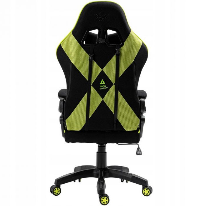 5435539589_w640_h640_5435539589 Геймерське крісло KRAKEN FEYTON тканина Чорне із зеленим. Ідеальний вибір для комфорту - Зображення 5