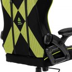 Геймерське крісло KRAKEN FEYTON тканина Чорне із зеленим. Ідеальний вибір для комфорту - Зображення 10