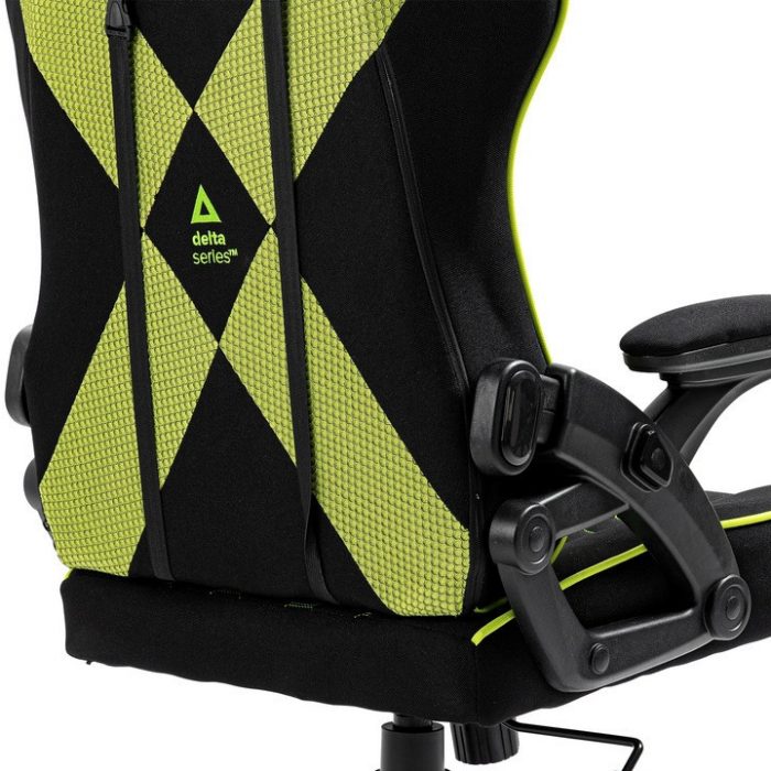 5435539594_w640_h640_5435539594 Геймерське крісло KRAKEN FEYTON тканина Чорне із зеленим. Ідеальний вибір для комфорту - Зображення 10