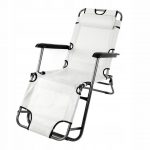 Розкладний пляжний лежак 2в1 сірий Sandos TURISMA-Ідеальний вибір для комфортного відпочинку на пляжі та в саду