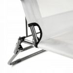 Розкладний пляжний лежак 2в1 сірий Sandos TURISMA-Ідеальний вибір для комфортного відпочинку на пляжі та в саду - Зображення 6