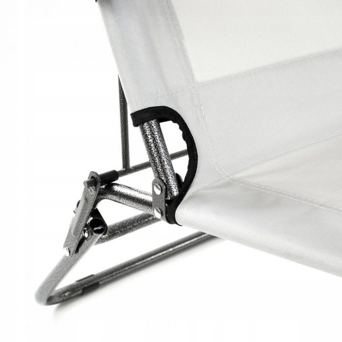 Розкладний пляжний лежак 2в1 сірий Sandos TURISMA-Ідеальний вибір для комфортного відпочинку на пляжі та в саду - Зображення 6