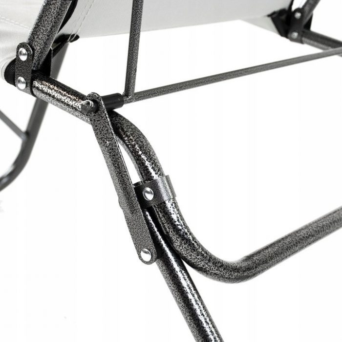 Розкладний пляжний лежак 2в1 сірий Sandos TURISMA-Ідеальний вибір для комфортного відпочинку на пляжі та в саду - Зображення 7