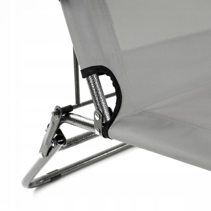 Розкладний пляжний лежак 2 в 1 графіт Sandos SEGGO-Комфорт та зручність для відпочинку на пляжі та в саду - Зображення 5