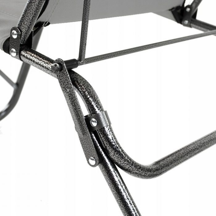 Розкладний пляжний лежак 2 в 1 графіт Sandos SEGGO-Комфорт та зручність для відпочинку на пляжі та в саду - Зображення 6