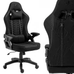 Геймерське крісло KRAKEN Feyton тканина чорне-Ідеальний Комфорт для Тривалих Ігор - Зображення 2