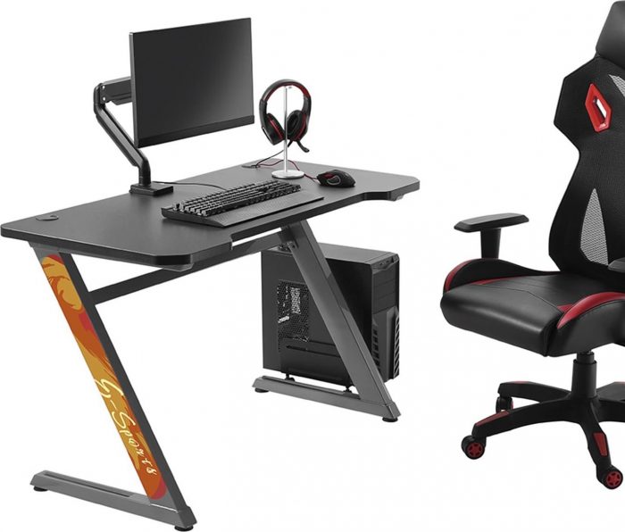 Ігровий комп'ютерний стіл NanoRS RS120 чорний 120x60 см- Компактний та стильний - Зображення 5