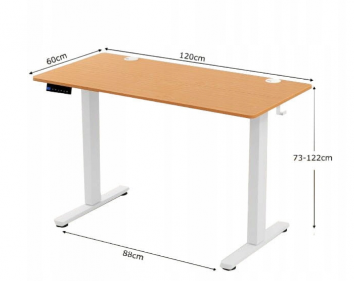Геймерський стіл Costway 120 x 60 см світло-коричневий - Зображення 2