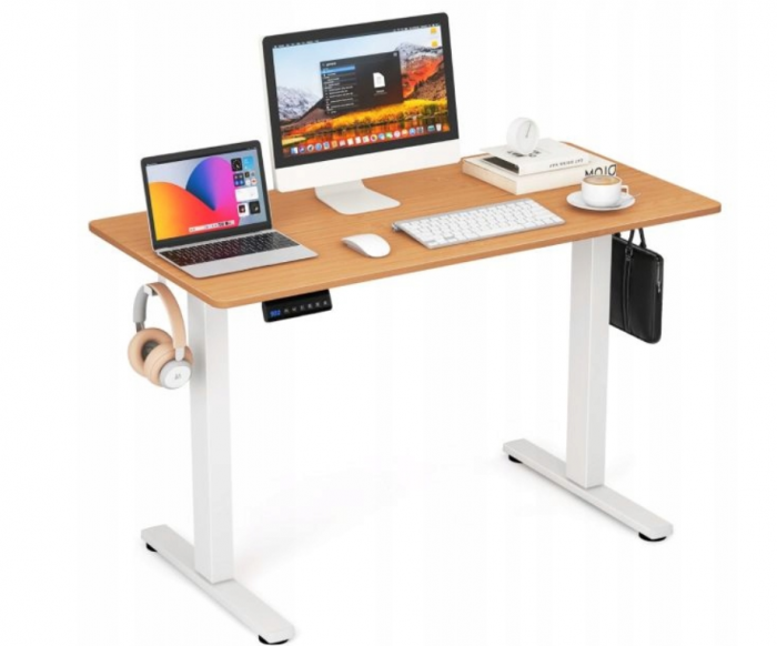 Геймерський стіл Costway 120 x 60 см світло-коричневий - Зображення 3