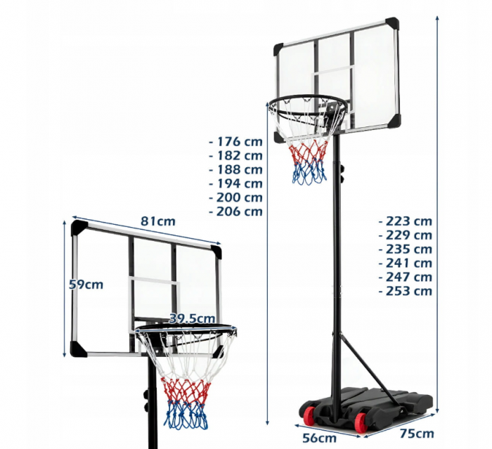 Баскетбольний набір Costway SP37867 Ідеальний вибір для тренувань та розваг - Зображення 2
