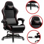 Геймерське крісло STAZER EAGLE Чорно-червоний-ідеальний комфорт для тривалих ігор - Зображення 2