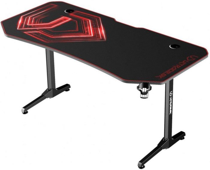 Ігровий комп'ютерний стіл ULTRADESK FRAG Xxl Red 160x75 см-Просторий та стильний - Зображення 3