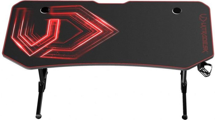 Ігровий комп'ютерний стіл ULTRADESK FRAG Xxl Red 160x75 см-Просторий та стильний - Зображення 5