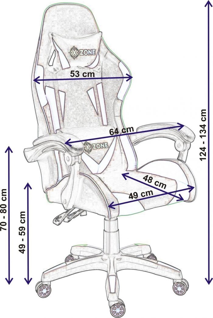 Геймерське крісло X-Zone ASL SL-17 зелене Комфорт та підтримка на найвищому рівні - Зображення 4