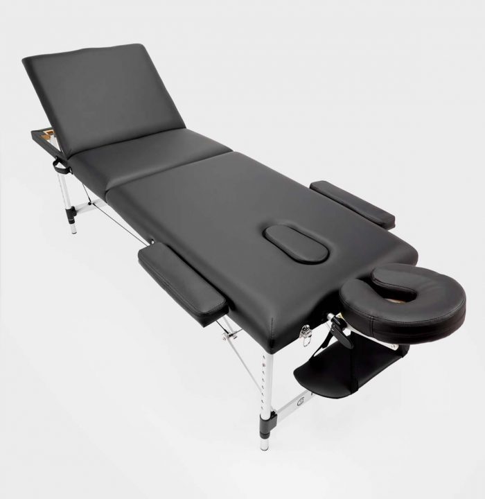 Розкладний алюмінієвий масажний стіл I-Coucou чорний - Зображення 2
