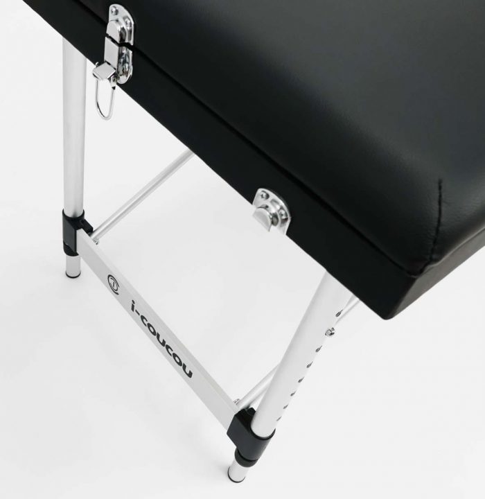 Розкладний алюмінієвий масажний стіл I-Coucou чорний - Зображення 4
