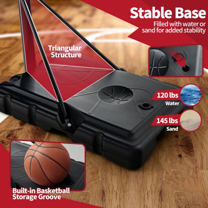Adjustable_Portable_Basketball_Hoop_Stand_with_Backboard_Wheels-7 Набір баскетбольний Costway SP37743 Ідеальне поєднання якості та стилю для вашого майданчика - Зображення 5