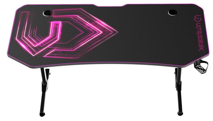 Ігровий комп'ютерний стіл ULTRADESK FRAG Xxl Pink 160x75 см-Стильний та просторий - Зображення 6