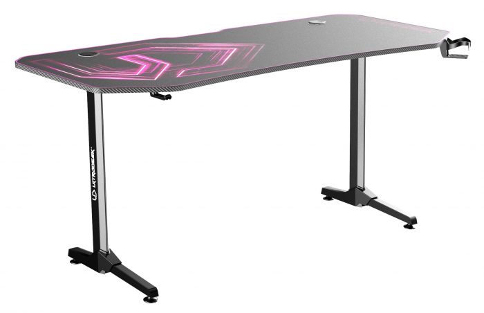 Ігровий комп'ютерний стіл ULTRADESK FRAG Xxl Pink 160x75 см-Стильний та просторий - Зображення 4