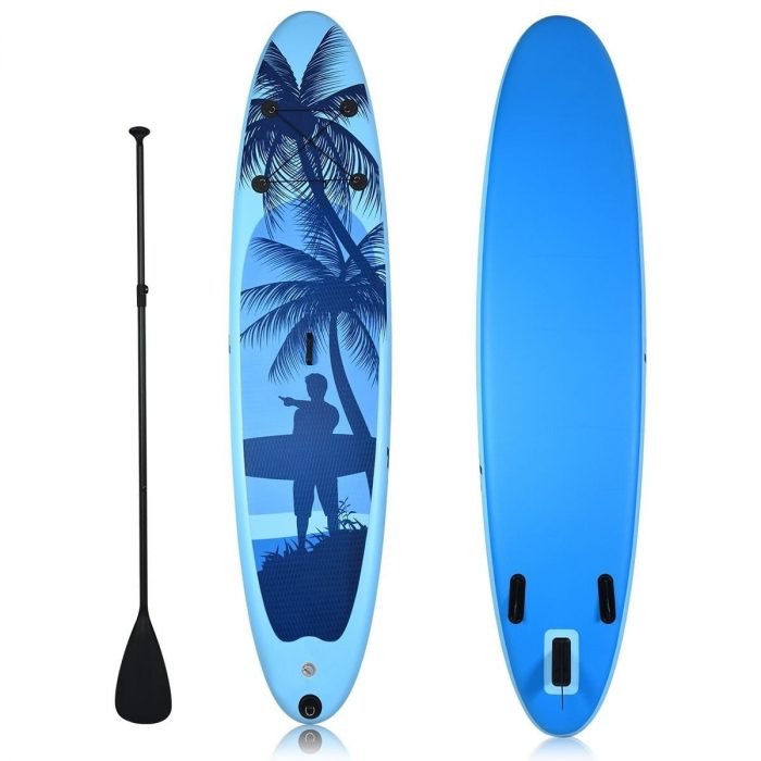 Deska-SUP-pompowana-stand-up-z-wioslem-305-cm-11 Дошка SUP Costway SP37089-M з веслом 305 см-комфорт і стабільність для водних пригод - Зображення 5