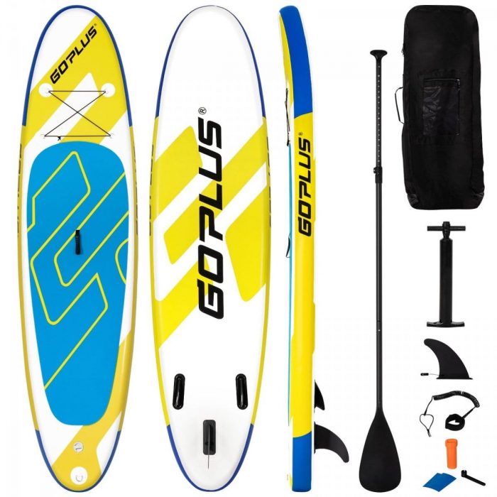 Deska-SUP-pompowana-stand-up-z-wioslem-335-cm Дошка SUP Costway SP37342 з веслом 335 см-надійність і комфорт для активного відпочинку - Зображення 1