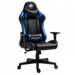 Геймерське крісло KRAKEN HELIOS чорно-синій екошкіра-стильний дизайн та комфорт для тривалих ігор
