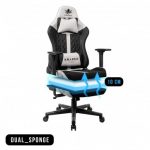 Геймерське крісло KRAKEN HELIOS тканина чорно-сірий -Максимальний Комфорт та Стиль - Зображення 7